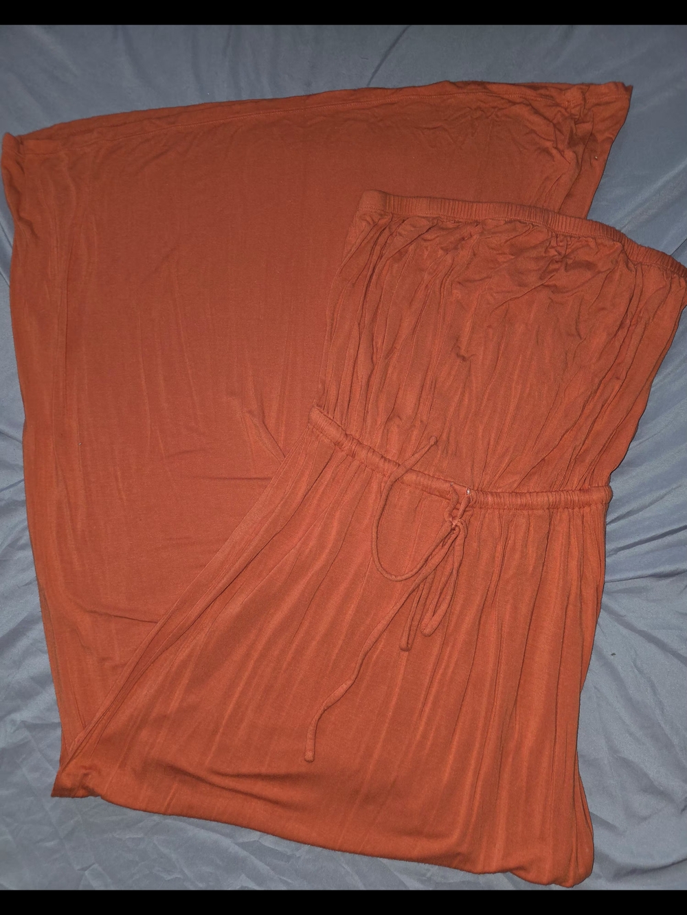 Old Navy Coral Strapless Maxi Dress